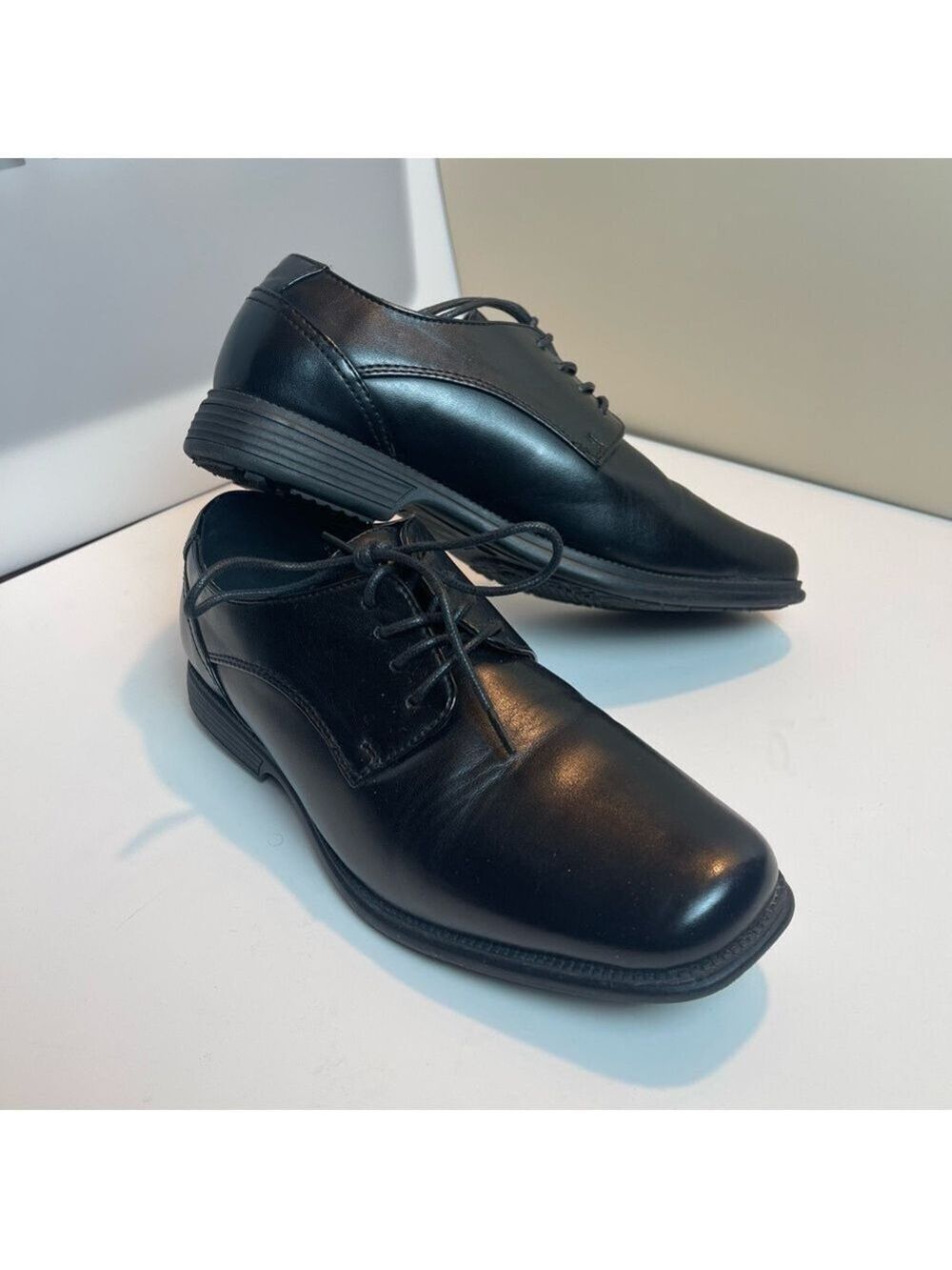 Perry Ellis Portfolio Boys Black Dress Oxford Shoes Laurence GP Size 5.5